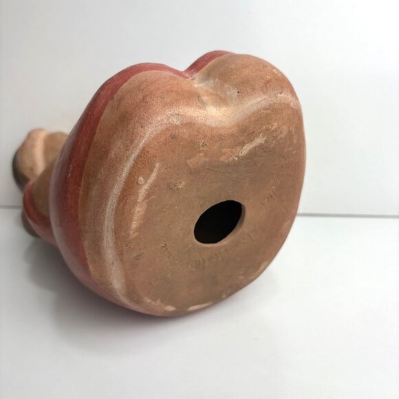 Taller Amerindio Handcrafted Chile Clay Figurine Mother Holding Child Folk Art - Picture 5 of 9